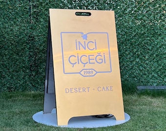 A Frame Sign, Sidewalk Sign, Custom Metal Sign, Pavement Sign, Sign for ...