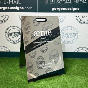Metall A Frame Schild, Gehwegschild, Sandwich Board Schild für Unternehmen, modernes benutzerdefiniertes Schild, Gehwegschild, A Frame Easy Set Up, Ladenschild