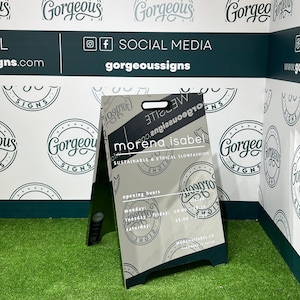 Metall A Frame Schild, Gehwegschild, Sandwich Board Schild für Unternehmen, modernes benutzerdefiniertes Schild, Gehwegschild, A Frame Easy Set Up, Ladenschild