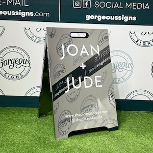 Metall A Frame Schild, Gehwegschild, Sandwich Board Schild für Unternehmen, modernes benutzerdefiniertes Schild, Gehwegschild, A Frame Easy Set Up, Ladenschild
