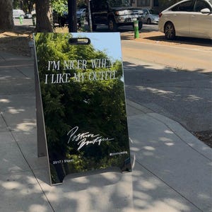 Metal A Frame Sign, Sidewalk Sign, Sandwich Board Sign For Businnesses, Modern Custom Sign, Pavement Sign, A Frame Easy Set Up, Shop Sign image 13
