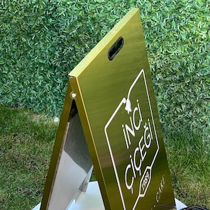 A Frame Sign, Sidewalk sign, Custom metal sign, Pavement sign, Sign for Cafe, Store sign, Sandwich board sign, Shop sign, A board sign