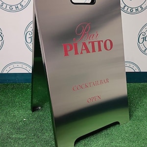 Metall A Frame Schild, Gehwegschild, Sandwich Board Schild für Unternehmen, modernes benutzerdefiniertes Schild, Gehwegschild, A Frame Easy Set Up, Ladenschild