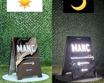 Metal A Frame Sign, Sidewalk Sign, Sandwich Board Sign For Businnesses, Modern Custom Sign, Pavement Sign, A Frame Easy Set Up, Shop Sign