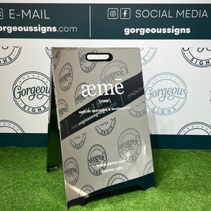 Metall A Frame Schild, Gehwegschild, Sandwich Board Schild für Unternehmen, modernes benutzerdefiniertes Schild, Gehwegschild, A Frame Easy Set Up, Ladenschild