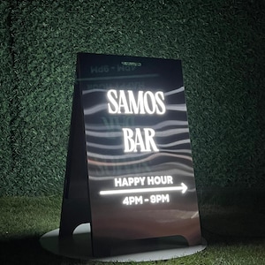Metal A Frame Sign, Sidewalk Sign, Sandwich Board Sign For Businnesses, Modern Custom Sign, Pavement Sign, A Frame Easy Set Up, Shop Sign image 6