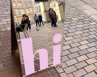 Wedding Welcome Mirror Sign, Event A Frame Sign, Custom Stainless Steel Sidewalk Sign, Elegant Sandwich Board