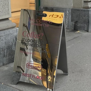 Metall A Frame Schild, Gehwegschild, Sandwich Board Schild für Unternehmen, modernes benutzerdefiniertes Schild, Gehwegschild, A Frame Easy Set Up, Ladenschild