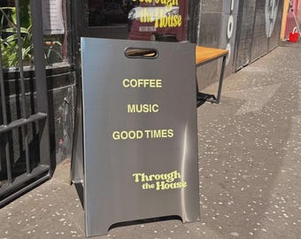 Sandwich Sign For Cafes, A Frame Sign, Custom Sign, Shop Sign, Store Front Sign, Pavement Sign, Barbershop Sign, Sidewalk Sign, A board Sign