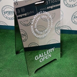 Metall A Frame Schild, Gehwegschild, Sandwich Board Schild für Unternehmen, modernes benutzerdefiniertes Schild, Gehwegschild, A Frame Easy Set Up, Ladenschild