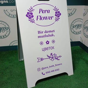 Custom A Frame Sign, Double Sided Sign, Businnes Sign, Custom Sidewalk Sign, A Board Pavement Sign, Event Sign, Wedding Sign, Sign For Cafes
