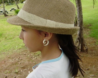 Fake gauge earrings,  Natural  Bone, Split Gauge Earrings,  hand carved,tribal style,organic X Small