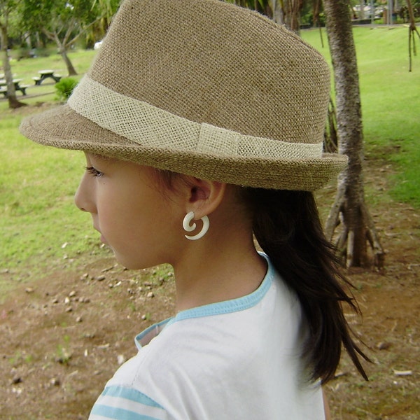 Fake gauge earrings,  Natural  Bone, Split Gauge Earrings,  hand carved,tribal style,organic X Small
