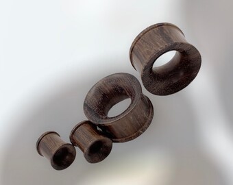 Real gauge, Natural wood, Circle shape earrings, hand made, tribal, plugs, 6mm, 8mm, 10mm, 12mm, 14mm, 16mm, 18mm, body jewelry