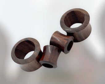 Real gauge, Natural wood, Circle shape earrings, hand made, tribal, plugs, 10mm, 16mm, 18mm, 19mm, 20mm, body jewelry