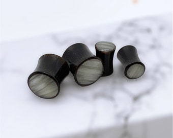 Real gauge, Natural wood, shell , hand made, tribal, 6mm, 10mm, 12mm, 14mm, organic, plugs