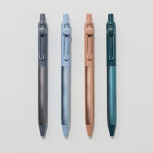 Uni-ball ZENTO Flow 0.38mm / 0.5mm Water-Based Ballpoint Pen Japanese Anodized Aluminum Grip Reduced Friction Premium Writing Stationery