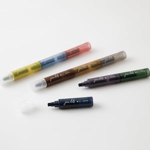 Midori Clouring Pen Dots 3-Colors Verbindungspunkte Dots Grauer Ton - Textmarker-Set auf Wasserbasis - Japanisches Briefpapier