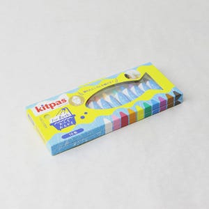 Kitpas per il bagno, pastelli a cera di riso, set da 10 colori, pastelli per bambini con spugna – Disegno sicuro e divertente durante il bagnetto, non tossico e delicato sulla pelle