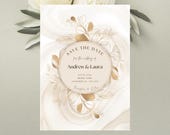 Save the Date template, Save the Date photo, printable Save the Date, DIY date announcement Templett, instant download, minimalistic STD