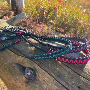 550 Paracord Duck Call Lanyard/Game call lanyard: Stainless Steel Clips, Pink, Blue, and Purple