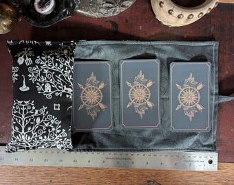 2024 Reversible 2-in-1 Tarot Wrap:  Nature, cats and Occult DISCONTINUED