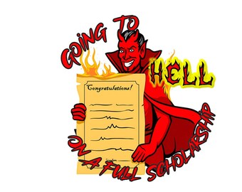 Going To Hell On A Full Scholarship - PNG - Transparent Background - 3 different layouts