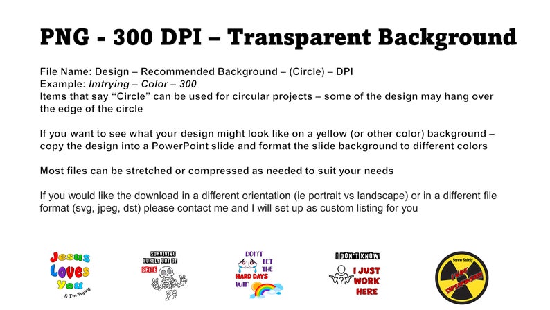 May include: A collection of digital designs for crafting projects. The designs include a skeleton with a skull, a rainbow with the text "Don't Let The Hard Days Win", a person with the text "I Just Work Here", and a yellow and black warning sign with a skull and crossbones.