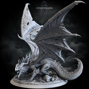 Ancient Red Dragon - D&D Creature - Legendary - Catastrophic Enemy - Dragon - 3D Printed Mini -  Boss Monster - Stormborn Collectibles