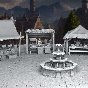 Market Stalls - Butcher - Fabric - Farmer - Produce - Shop- RPG - Terrain - Let&#39;s Build Our Medieval Town 2 - Fierce Females Factory