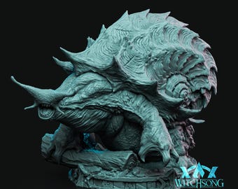 Slug, the Snail God - D&D - RPG - Creature - Boss - Chaotic -  Neutral - 3D Printed Mini -  Witchsong Miniatures