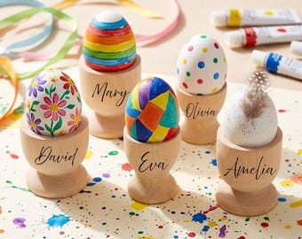 Classroom Children Gift,Personalized Wooden Egg Cup With Name,Custom Egg Holder,Personalised Easter Gift,Breakfast Eggs