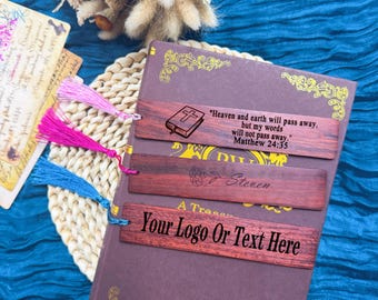 Custom Walnut Bookmark, Church Gift, Christian Gift, Religious Baptism Gift, Bible Wood Bookmark, Church Visitor Gift, Religious Gift