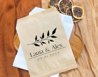 100Pcs Wedding Favor Bags, Wedding Treat Bags, Wedding Favors for Guests, Cookie Bags Bulk, Paper Favor Bags, Snack Bags, Donut Bags