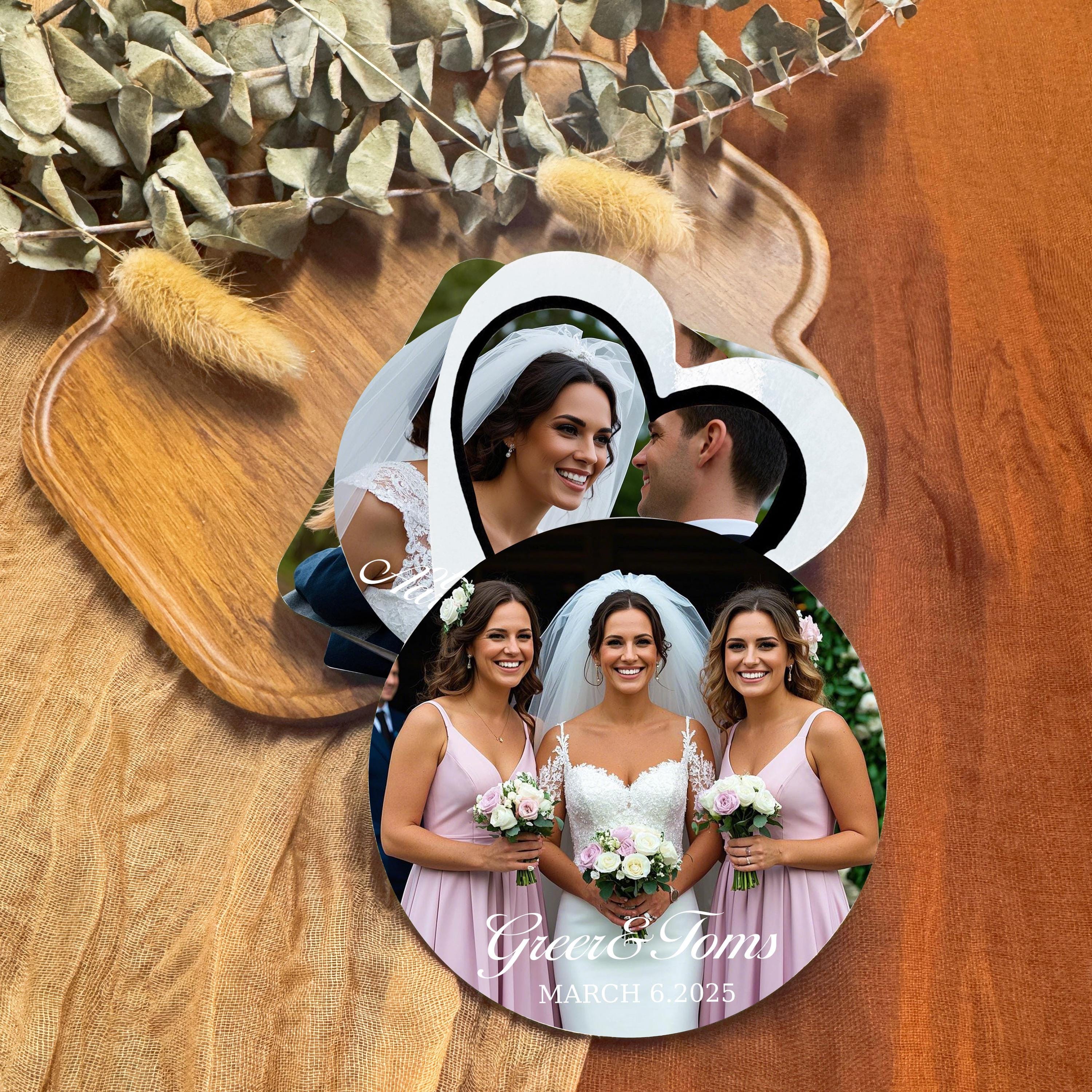 Personalized Photo Coasters Wedding Favors