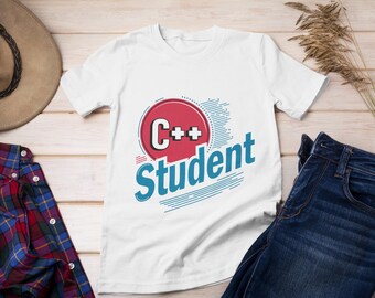 T-shirt étudiant C++, t-shirt programmeur amusant, coton éthique