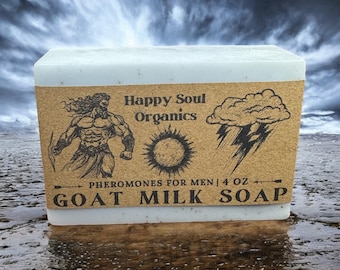 Pheromones For Men Goat Milk Masculine Soap 4oz Natural Organic Handcrafted Soap Paraben Phthalate Free Masculine Skincare