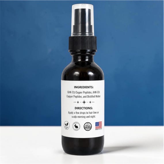 ghk-cu ahk-cu serum Hair 10% Max Strength and Copper Peptides 2oz Natural Haircare Peptide Skincare Leave in Hair Serum and solvents what syringe to use Backorder Size:50g - $990