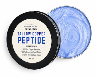 Koperpeptiden GHK-CU Talgbalsem voor gezicht of lichaam Biologische natuurlijke huidcrème Grasgevoerde rundertalg Huidverzorging Moisturizer