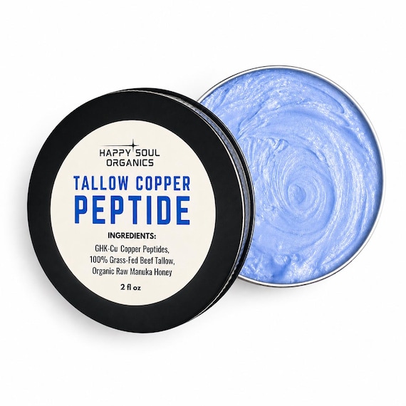 ghk-cu natural Copper Peptides GHK-CU Tallow Balm for Face or Body Organic Natural Skin  Cream Grass Fed Beef Tallow Skincare Moisturizer