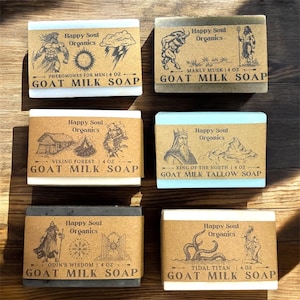 Men’s Soap 6 Pack Bulk All Natural  Skincare Handcrafted Organic Soap 4oz Bars Paraben Free Phthalate Free Gift Ideas For Men