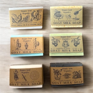 Women’s Soap 6 Pack Bulk All Natural  Skincare Handcrafted Organic Soap 4oz Bars Paraben Free Phthalate Free Gift Ideas For Her