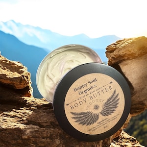 Body Butter Whipped Organic Shea Butter Body Butter Unscented All Natural Moisturizer Sweet Almond Oil Gift Idea Vegan Cruelty-free Non-GMO