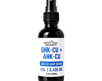Sérum capillaire à 4 % de peptides de cuivre GHK-Cu et AHK-Cu 59 ml Soin capillaire naturel Sérum sans rinçage aux peptides
