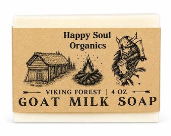 Viking Forest Goat Milk Soap 4oz All Natural Pine Scented Soap Handcrafted Organic Soap Paraben Free Phthalate Free Gift Ideas