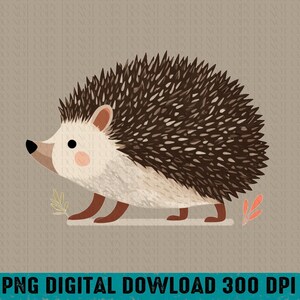 Cute Hedgehog PNG Clipart, Woodland Animal Sublimation, Forest Animal Digital Download, Autumn Animal PNG for Kids, Rustic Forest Design