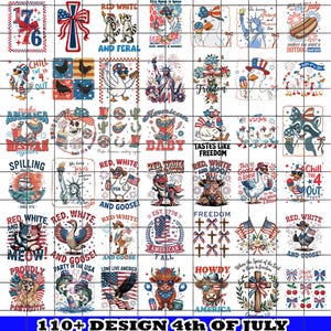110+ Design 4th of july Png Bundle, Fourth Of July Png, USA Png, America Bundle Png, Independence Day, American Flag Png