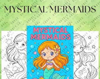 Libro da colorare "Sirene Mistiche": segnalibri bonus - download in formato PDF