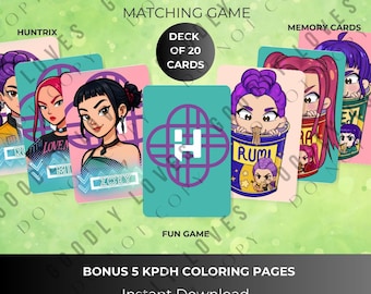 Juego de memoria y emparejamiento de cazadores de demonios de K-Pop (descarga digital)