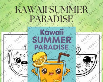 Kawaii Summer Coloring Book - pdf downloads